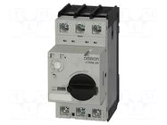 Motor breaker; 4kW; 200÷440VAC; for DIN rail mounting; IP20 OMRON