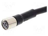 Cable: for sensors/automation; M8; PIN: 3; straight; 10m; PUR OMRON