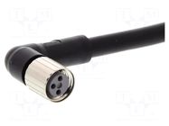 Cable: for sensors/automation; M8; PIN: 3; angled; 10m; PVC; female OMRON