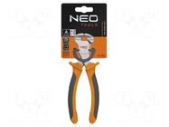 Pliers; end,cutting; ergonomic two-component handles; 200mm NEO TOOLS