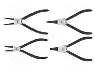 Kit: pliers; for circlip; angular,straight; 4pcs. NEO TOOLS