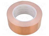Tape: electrically conductive; W: 50mm; L: 33m; Thk: 0.066mm; copper 3M