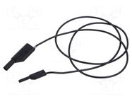 Test lead; 10A; insulated; Urated: 1kV; Len: 1m; black HIRSCHMANN T&M