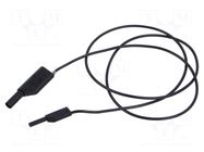 Test lead; 10A; insulated; Urated: 1kV; Len: 1m; black HIRSCHMANN T&M