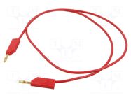 Test lead; 60VDC; 30VAC; 32A; Len: 1m; red; Cond.cross sec: 2.5mm2 HIRSCHMANN T&M