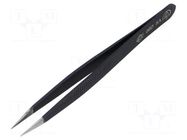 Tweezers; Blade tip shape: sharp; Tweezers len: 120mm; ESD PIERGIACOMI