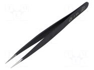 Tweezers; Blade tip shape: sharp; Tweezers len: 120mm; ESD PIERGIACOMI