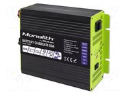 Charger: for rechargeable batteries; 60A; 12÷15VDC; 88% QOLTEC