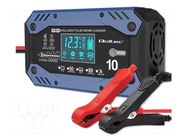 Charger: for rechargeable batteries; 10A; Out: crocodile clip QOLTEC