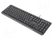 Keyboard; black; USB A; CZ layout,wired,SK layout,slim; Len: 1.8m NATEC