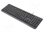 Keyboard; black; USB A; FR layout,wired,slim; Len: 1.8m NATEC