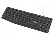 Keyboard; black; USB A; wired,slim,US layout; Len: 1.8m NATEC