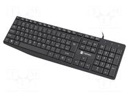 Keyboard; black; USB A; CZ layout,wired,SK layout,slim; Len: 1.8m NATEC