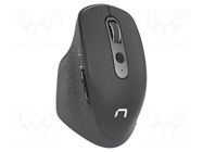 Mouse; black; USB A; wireless,optical; No.of butt: 6; 10m NATEC