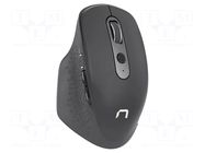 Mouse; black; USB A; wireless,optical; No.of butt: 6; 10m NATEC
