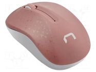 Mouse; white,pink; USB A; wireless,optical; No.of butt: 3; 10m NATEC