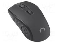 Mouse; black; USB A; wireless,optical; No.of butt: 4; 10m NATEC