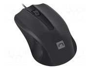 Mouse; black; USB A; optical,wired; Features: PnP; 1.8m NATEC