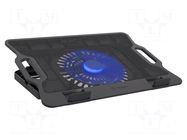 Notebook cooling stand; black; USB A,USB C NATEC