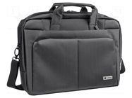 Laptop bag; graphite; polyester; Usable dim: 395x45x275mm; 15.6" NATEC