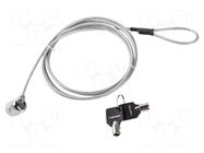 Security wire; silver; Features: key protection; 1.8m NATEC