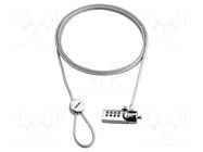 Security wire; silver; Features: cipher security; 1.8m NATEC