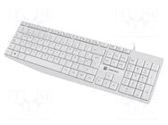 Keyboard; white; USB A; ES layout,wired,slim; Len: 1.8m NATEC