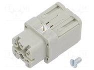 Connector: HDC; contact insert; female; 10A; 400V; Han® A; PIN: 5 HARTING