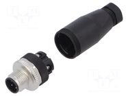 Connector: circular; plug; PIN: 4; male; for cable; screw terminal MURRELEKTRONIK
