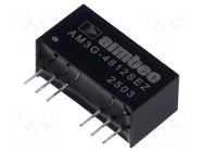 Converter: DC/DC; 3W; Uin: 36÷72VDC; Uout: 12VDC; Iout: 250mA; SIP8 AIMTEC