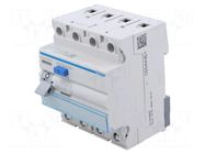 RCD breaker; Inom: 40A; Ires: 30mA; Max surge current: 250A; IP20 HAGER