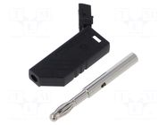 Connector: 4mm banana; plug; 24A; 30VAC; 60VDC; black; 1.5mm2 HIRSCHMANN T&M