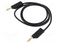 Test lead; 60VDC; 30VAC; 32A; Len: 1m; black; Cond.cross sec: 2.5mm2 HIRSCHMANN T&M