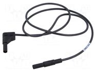 Test lead; 16A; banana plug 4mm,angular banana plug 4mm; Len: 1m HIRSCHMANN T&M