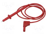 Test lead; 16A; probe tip,angular banana plug 4mm; Urated: 1kV HIRSCHMANN T&M