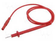 Test lead; 16A; probe tip,banana plug 4mm; Urated: 1kV; Len: 1m HIRSCHMANN T&M