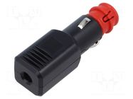 Cigarette lighter plug; screw terminal; Sup.volt: 12÷24VDC; 7.5A PRO CAR