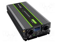 Converter: DC/AC; 3kW; Uout: 230VAC; 24VDC; 240x405x90mm; Ppeak: 6kW QOLTEC