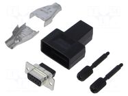 Connector: D-Sub; female; straight; black; UNC 4-40; 4.83÷8.38mm TE Connectivity