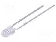 LED; yellow; 3mm; 12÷200mcd; 40°; Front: convex; 2÷2.4VDC; 60mW EVERLIGHT