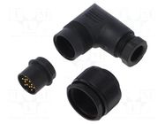 Connector: M16; plug; male; 3A; 60V; PIN: 14; IP67; for cable; 24AWG BINDER