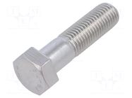 Screw; M16x60; 2; Head: hexagonal; A2 stainless steel; DIN 931 BOSSARD