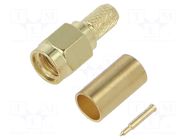 Connector: SMA; plug; male; straight; 50Ω; soldering,crimped; PTFE HONGKONG XINYA ELECTRONICS CO.,LTD