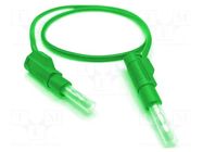 Test lead; 32A; banana plug 4mm,both sides; Urated: 600V; green MUELLER ELECTRIC