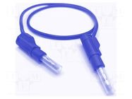 Test lead; 32A; banana plug 4mm,both sides; Urated: 600V; Len: 1m MUELLER ELECTRIC