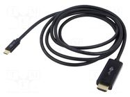 Cable; HDMI plug,USB C plug; PVC; HDCP 2.2,HDMI 2.0,USB 3.1 Goobay