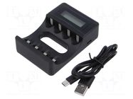Charger: microprocessor-based; Ni-Cd,Ni-MH; Size: AA,AAA,R03,R6 QOLTEC