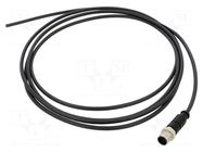 Connector: M12; plug; male; PIN: 5; straight; cables; 3m HARTING