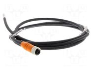 Cable: for sensors/automation; M12; PIN: 4; straight; 5m; PUR OMRON