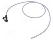 Connector: M12; plug; female; PIN: 4; angled; cables; 1m HARTING